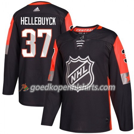 Winnipeg Jets Connor Hellebuyck 37 2018 NHL All-Star Central Division Adidas Zwart Authentic Shirt - Mannen
